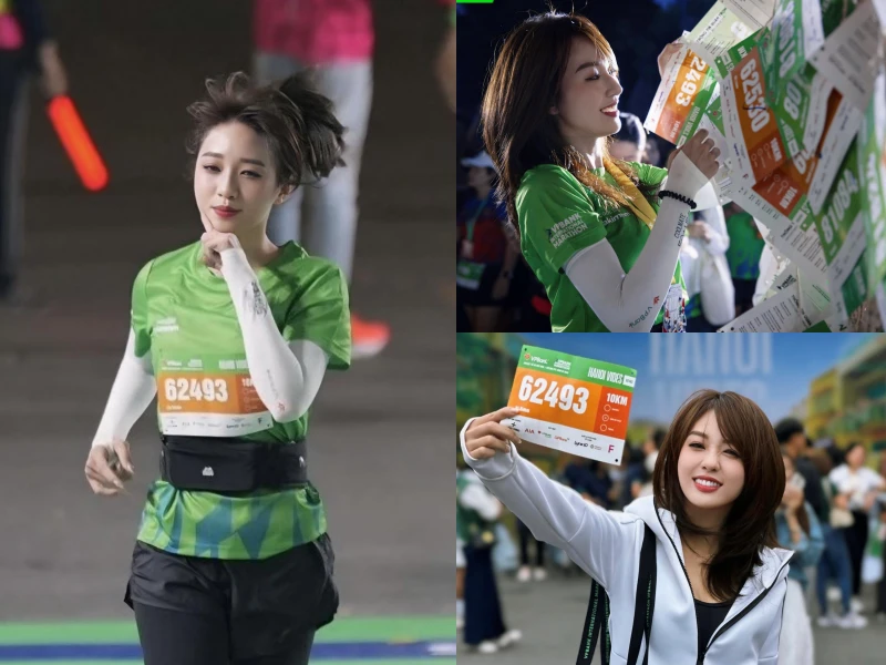 Tham dự giải chạy, hot girl ngân hàng tiếp tục gây sốt với nhan sắc đỉnh cao
