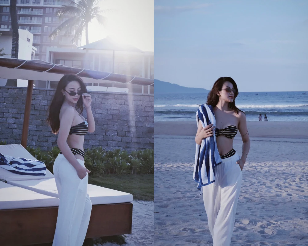 Vợ cầu thủ Phan Văn Đức khoe dáng với bikini