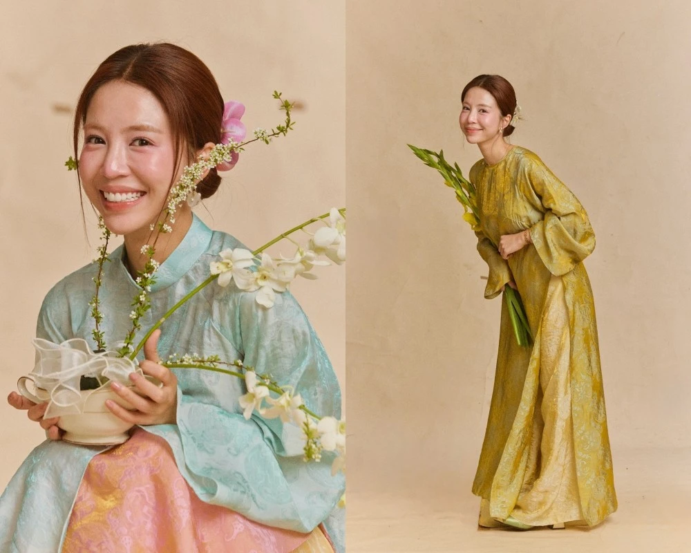 Mẫn Tiên diện áo dài đón Tết, khoe vẻ đẹp dịu dàng giữa sắc xuân truyền thống