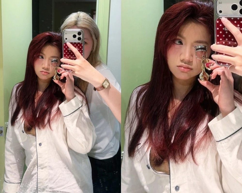 Chụp ảnh trước gương, Bảo Hân Helia chiếc cúc áo 'phản chủ'