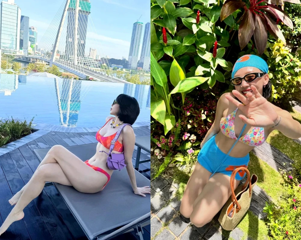Tóc Tiên 'đốt mắt' dân mạng với loạt ảnh bikini ở tuổi U40