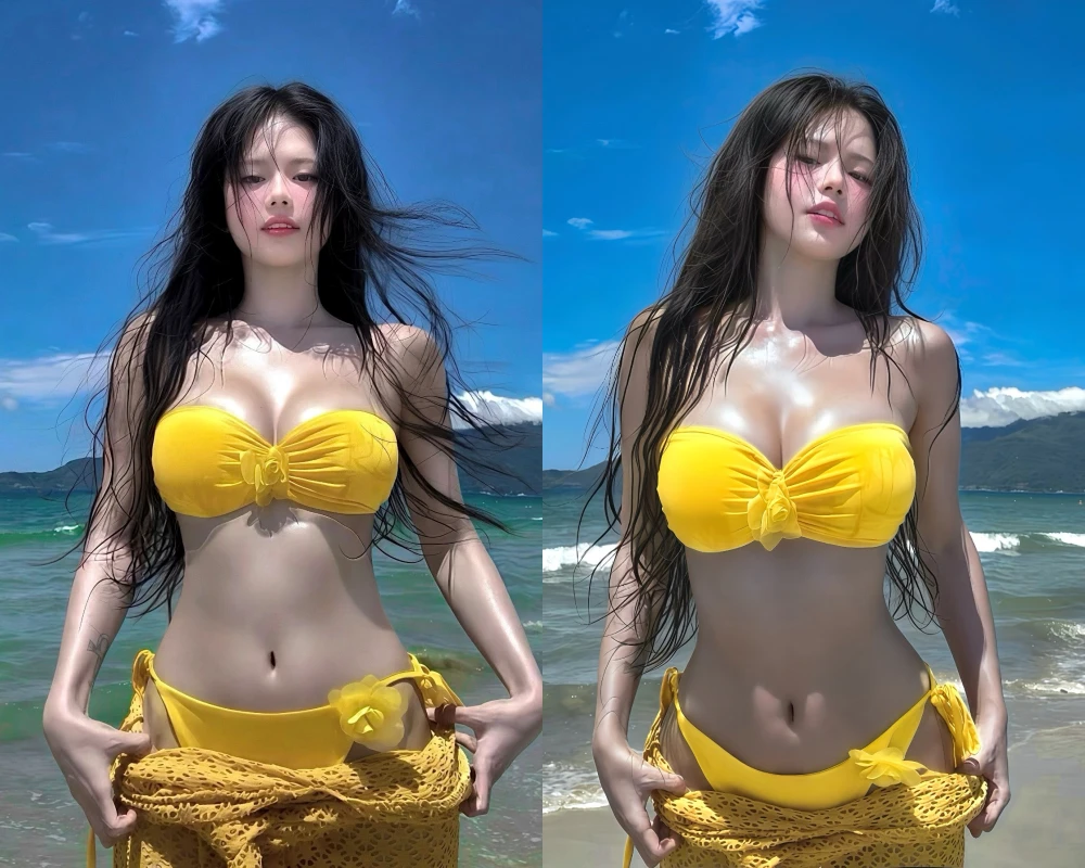 Kiều Oanh 'đốt mắt' với bikini vàng rực, khoe body nóng bỏng không tì vết