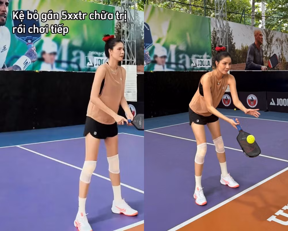 Kỳ Hân tái xuất pickleball sau chấn thương, fan bày tỏ sự lo lắng 