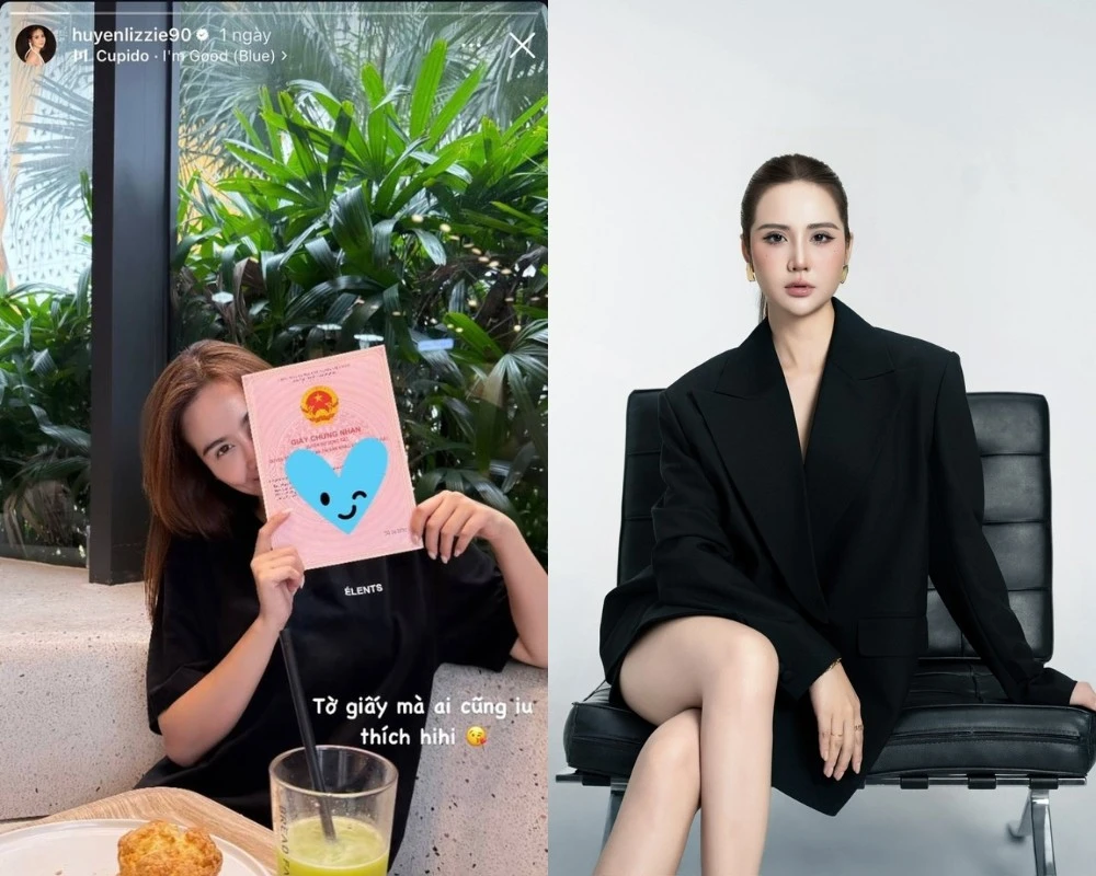 Cựu hot girl Huyền Lizzie khoe sổ đỏ làm netizen "xin vía"