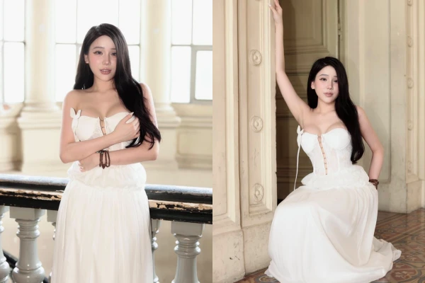 Yogurt Ng diễn nét "nũng nịu", netizen chú ý tới vòng 1 "tràn viền"