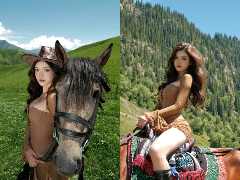 Bộ ảnh cưỡi ngựa gây mê đắm của hot girl xinh đẹp