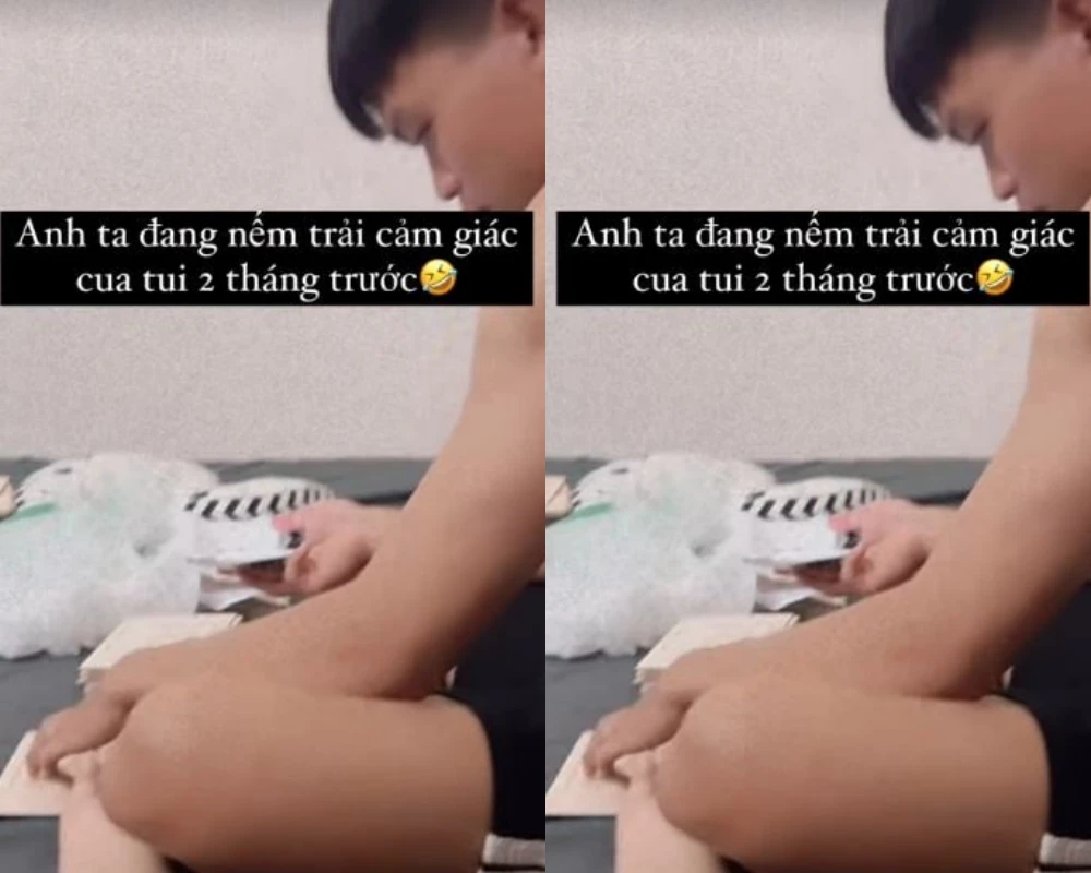 Khoảnh khắc Hồ Văn Cường cặm cụi ngồi viết thiệp cưới