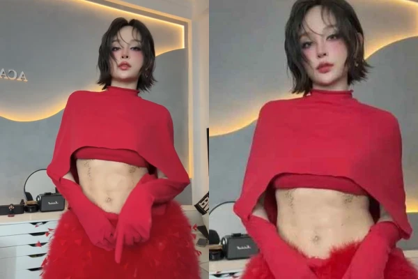 "Phú bà" Huyền Baby bị chê "cơ bụng giả trân"