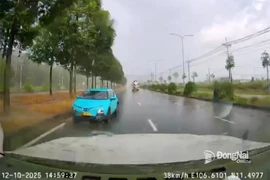 Xử phạt tài xế taxi đi ngược chiều trên ĐT 752B ở Đồng Nai