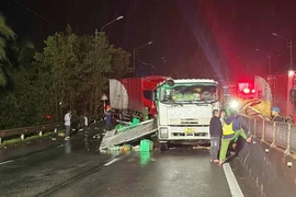 Gia Lai: Xe tải đâm vào đuôi xe cùng chiều, tài xế tử vong