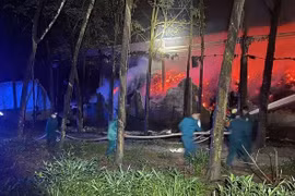 TPHCM: Cháy lớn tại cơ sở gỗ, hàng chục người khẩn trương dập lửa