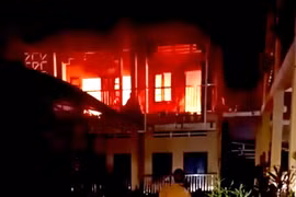 Cháy tại Trường Mầm non Bạch Hà, phát hiện một thi thể