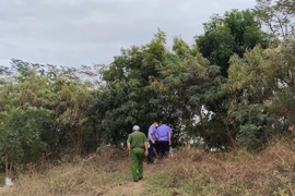 Phát hiện bộ xương người tại bãi đất hoang phường Tiến Thành