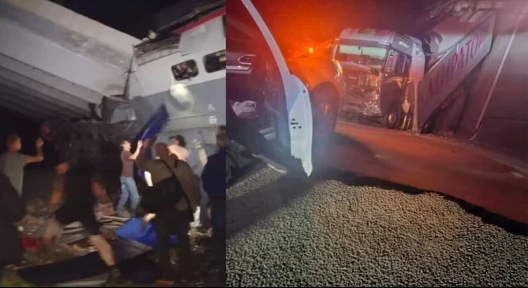 Toàn cảnh vụ cầu sập xuống đoàn tàu chở gần 400 người ở Nga