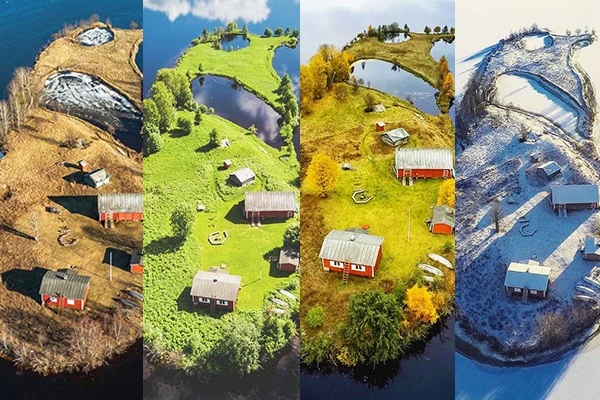 Cảnh sắc bốn mùa trên đảo tí hon ở Phần Lan gây mê đắm
