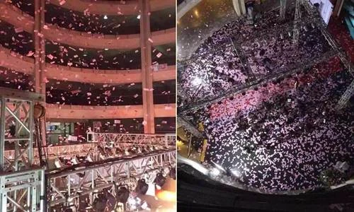 Mưa tiền phủ kín lễ tốt nghiệp gây xôn xao mạng TQ