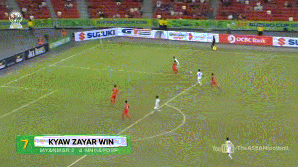 Kyaw Zayar Win (Myanmar): Win đã phối hợp với đồng đội và chính anh là người kết thúc hoàn hảo đường tấn công đó. Bàn thắng cho thấy sự hiểu nhau đến từng pha bóng của Myanmar.