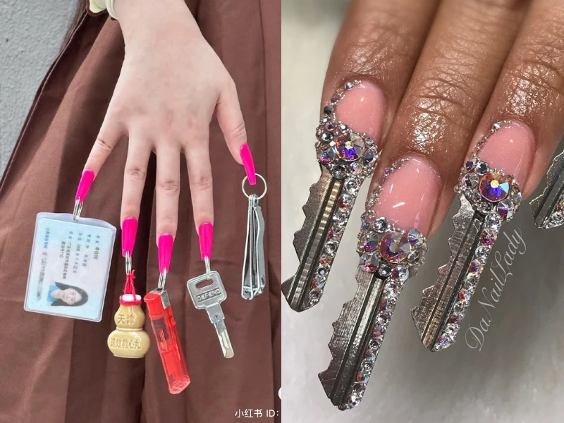 Độc lạ loạt mẫu nail cho cô nàng “não cá vàng“