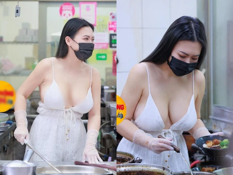 Sự thật hình ảnh hot girl mặc phóng khoáng bán mì ở Hải Phòng