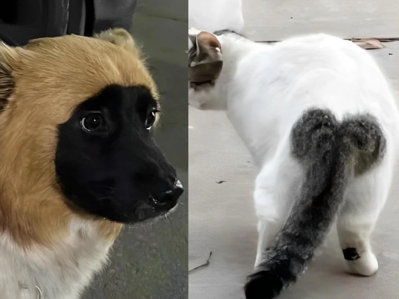 Màu lông nham nhở của chó mèo giống hệt “đang in thì hết mực”