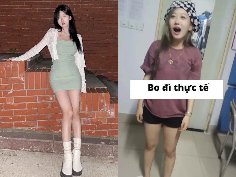 Loạt ảnh cô gái gửi cho bạn trai và thực tế khác xa