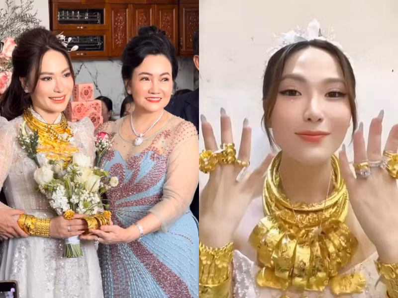 Cô dâu Cần Thơ được mẹ chồng tặng 20 cây vàng