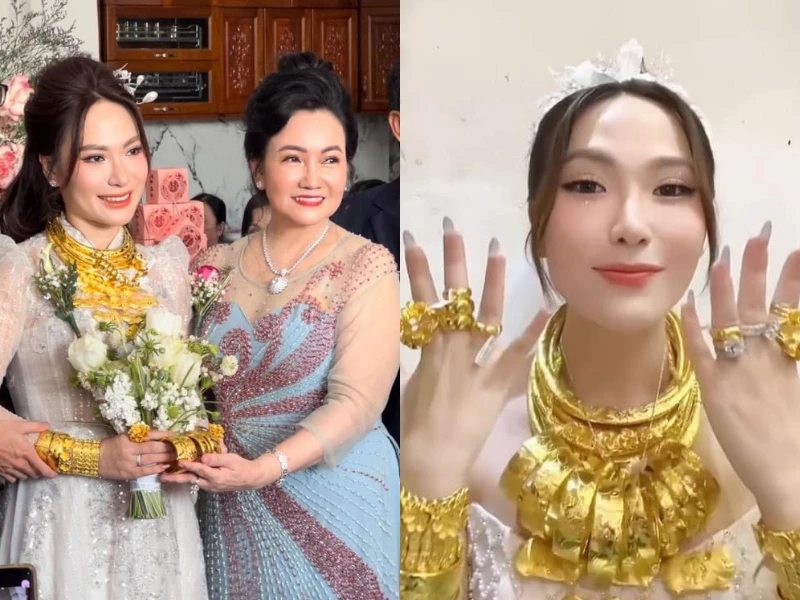 Cô dâu Cần Thơ được mẹ chồng tặng 20 cây vàng
