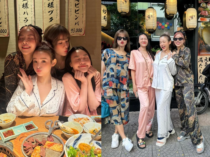 Huyền Baby và “hội chị em phú bà” lên đồ độc lạ đi ăn