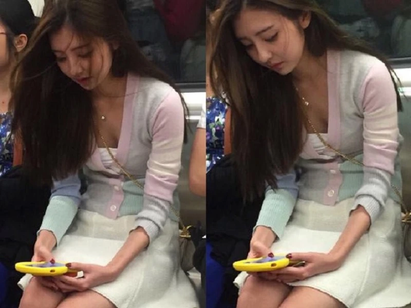 Bị chụp lén trên tàu điện, gái xinh được CĐM truy lùng "gắt"