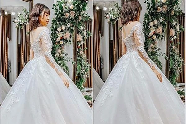 Lộ ảnh thử váy cưới, hot girl “bắp cần bơ” lấp lửng chuyện lấy chồng