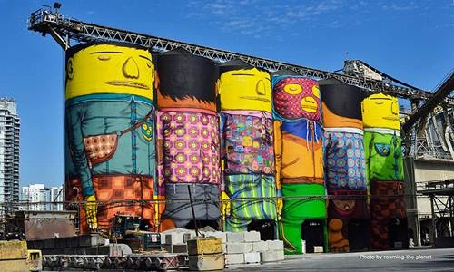 Ngỡ ngàng với nghệ thuật graffiti trên 6 silo khổng lồ