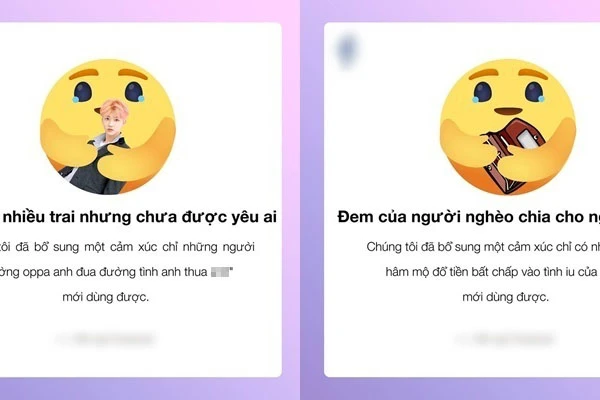Không còn biểu tượng "thương thương", dân mạng chế ra loạt icon kì cục