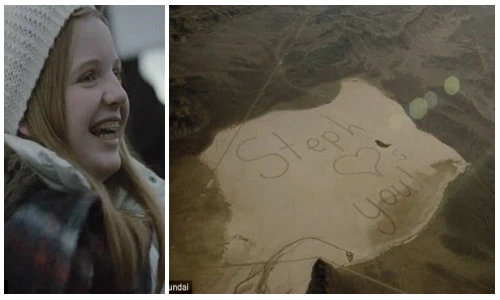 Bức thư rộng 5,5km2 con gái gửi cha ngoài không gian