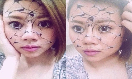 Gương mặt vỡ vụn của chuyên gia trang điểm gây sốc