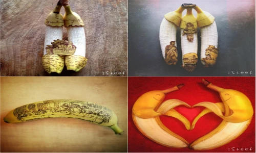 Dân mạng lác mắt với bản điêu khắc từ vỏ chuối