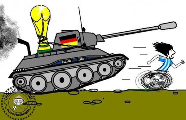 Rầm rộ ảnh chế thất bại của Argentina trước Đức