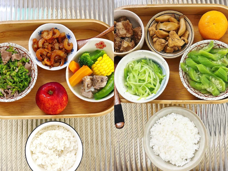 Loạt mâm cơm cữ chồng nấu sau 8 năm hôn nhân, 2 lần sinh nở