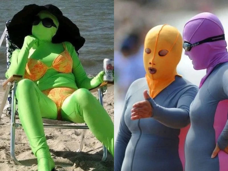 Không phải bikini, đây mới là trang phục nổi bật nhất khi đi biển