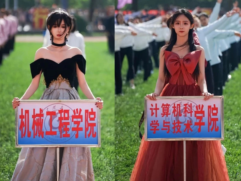 “Nữ thần” cầm bảng hội thao xinh đẹp khiến ai cũng ngỡ là AI