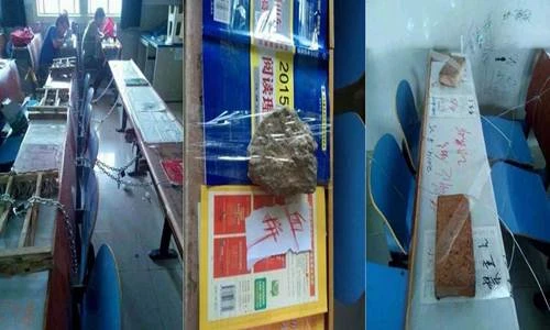 Độc chiêu chiếm chỗ bằng... xích, gạch, đá, băng dính của SV