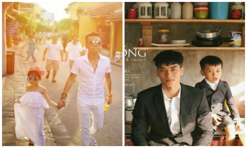 Bộ ảnh các ông bố trẻ đơn thân nuôi con gây sốt