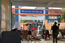 Trường học ở Thái Nguyên ngập bùn đất, ngổn ngang sau lũ