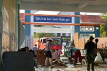 Trường học ở Thái Nguyên ngập bùn đất, ngổn ngang sau lũ