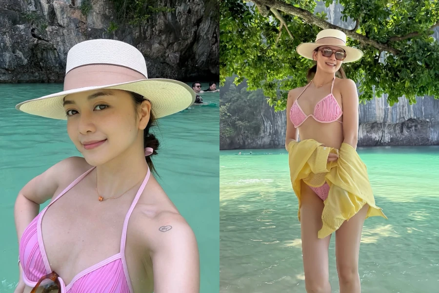 Chị gái Thiều Bảo Trâm khoe đường cong "mướt mắt" ở tuổi U40