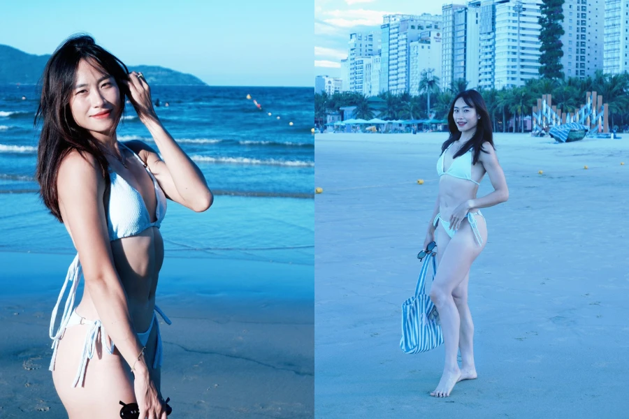 "Hot girl điền kinh" diện bikini khoe cơ bụng săn chắc