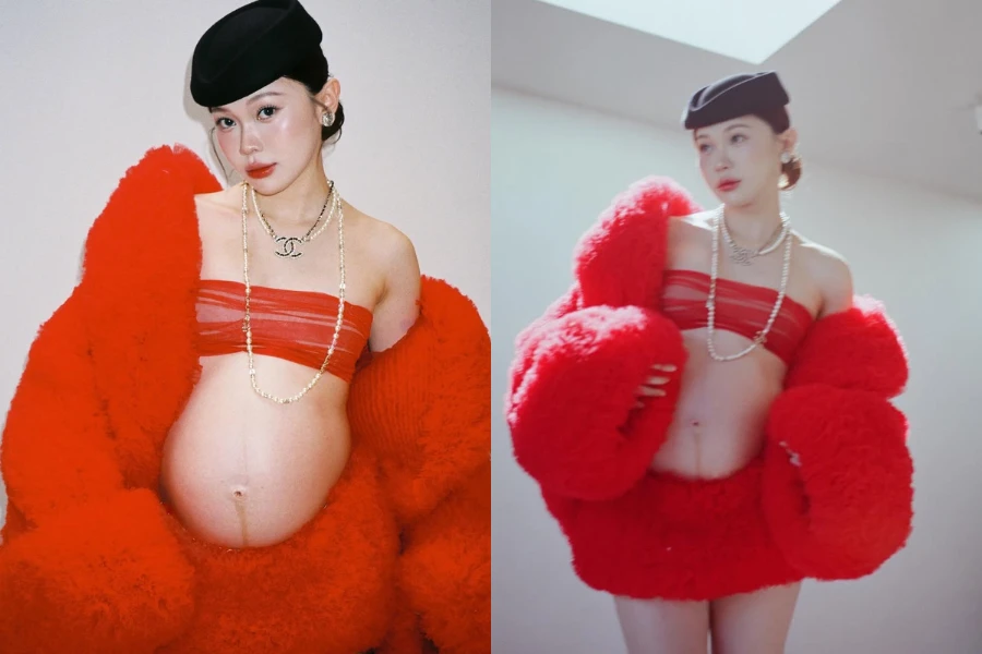 'IT girl' Ly Phạm khoe sắc trong bộ ảnh bầu ở tuần 36 thai kỳ