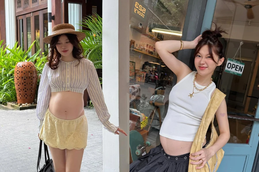 "Hot girl mặc đẹp" Ly Phạm khoe thời trang bầu vẫn cực “slay”