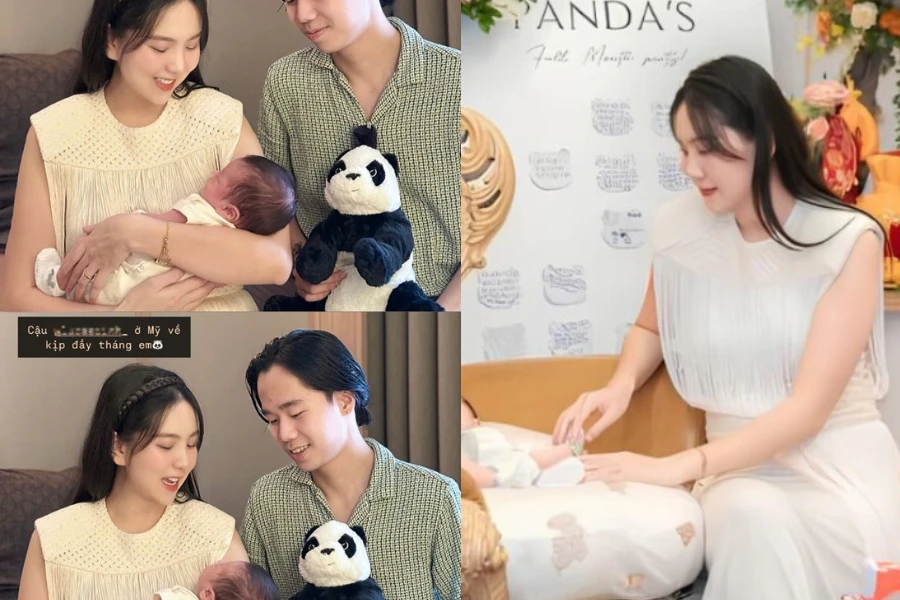 MC Mai Ngọc tổ chức tiệc đầy tháng hoành tráng cho quý tử