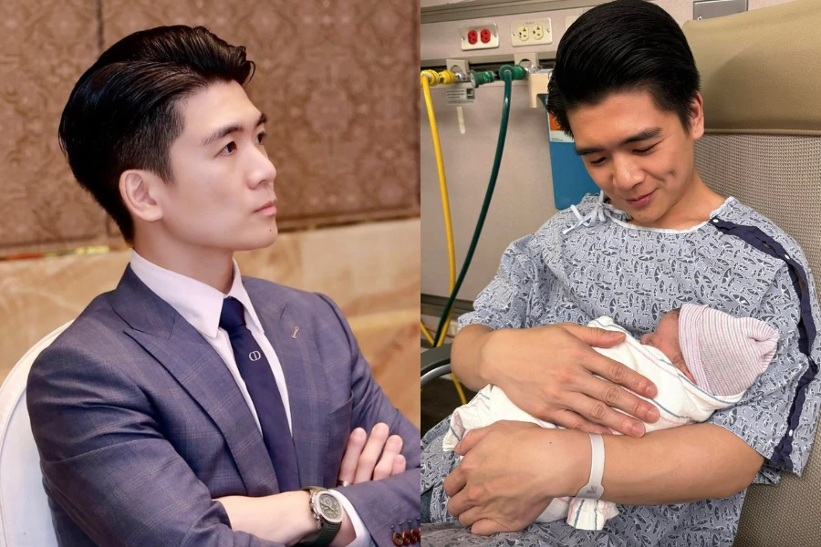 Đại thiếu gia nhà bầu Hiển bất ngờ khoe lên chức bố lần 3