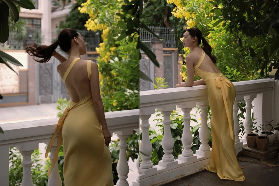 Cựu hot girl Hà Thành khoe bóng lưng trần nuột nà ở tuổi 32